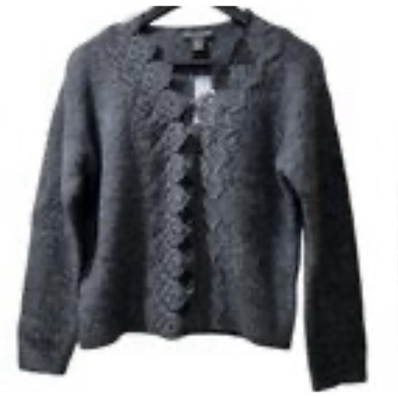 House of Harlow 1960 Sweaters - House of Harlow Sweater Cardigan Womens Small Lace Wool Mohair Blend Button‎ Up